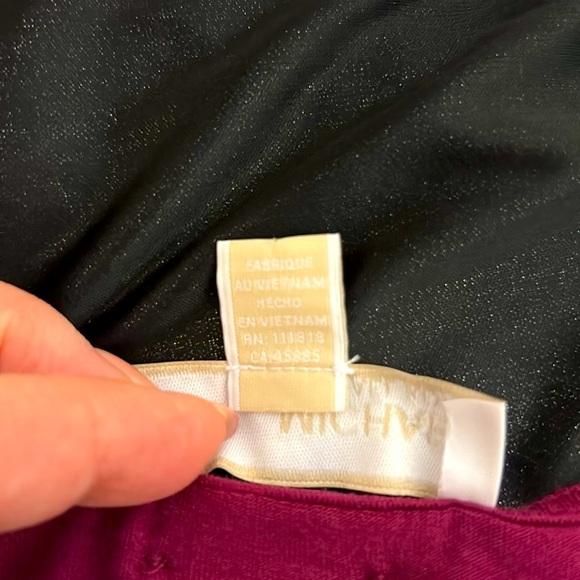 Michael Kors top Purple with Gold grommets short flared sleeves  Sz. Medium - Picture 7 of 10